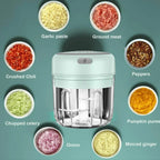 300ml mini electric food chopper for garlic and herbs
