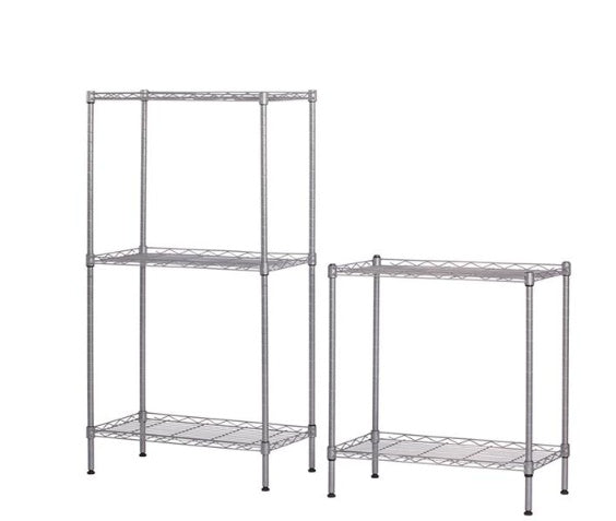 Slim carbon steel kitchen storage rack with five shelves