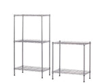 Slim carbon steel kitchen storage rack with five shelves
