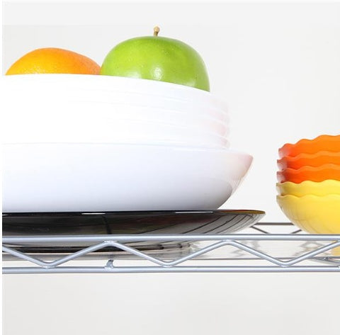 Space-saving freestanding kitchen organizer shelf