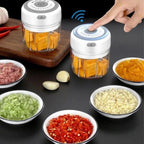 300ml mini electric food chopper for garlic and herbs