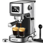Geek Chef compact stainless steel espresso machine