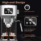 Espresso machine steam wand for cappuccino and latte drinks