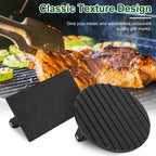 2-Piece Cast Iron Grill Press Set – Round & Rectangular Smash Burger Weights