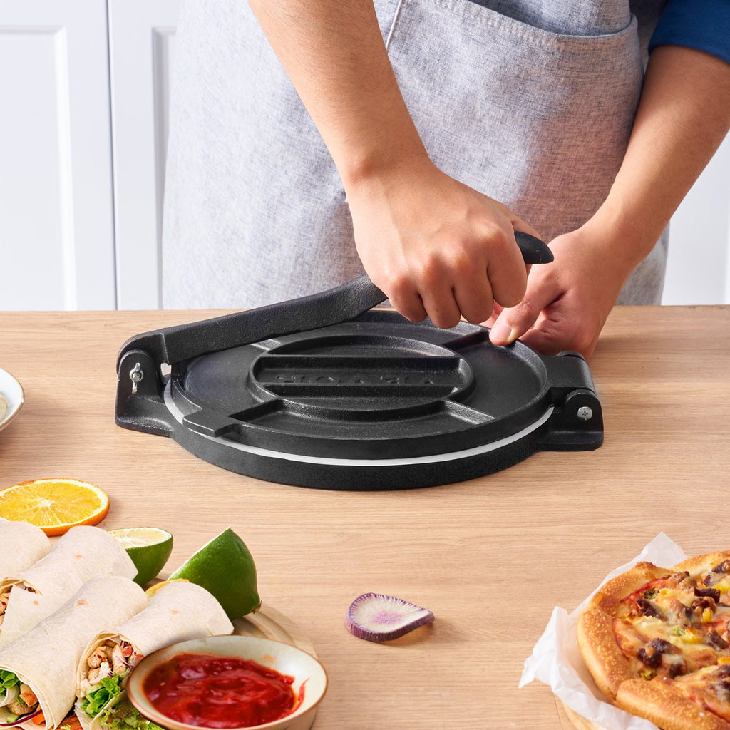 Tortilla press with 100 parchment sheets included