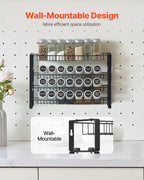 Countertop spice storage rack in black